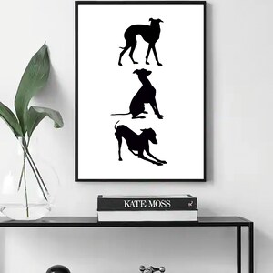 Poster con levriero italiano, regalo con levriero italiano, regalo per il proprietario del cane, poster personalizzato con levriero italiano, DOWNLOAD DIGITALE, poster con whippet immagine 4