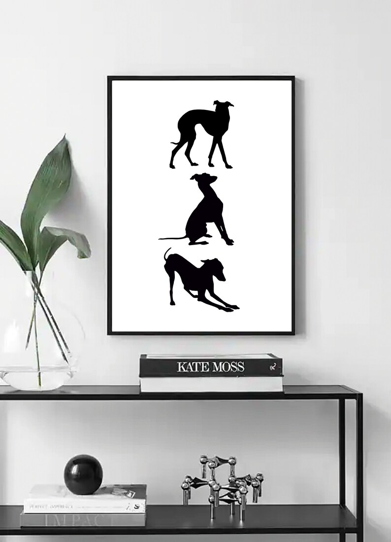 Poster con levriero italiano, regalo con levriero italiano, regalo per il proprietario del cane, poster personalizzato con levriero italiano, DOWNLOAD DIGITALE, poster con whippet immagine 4