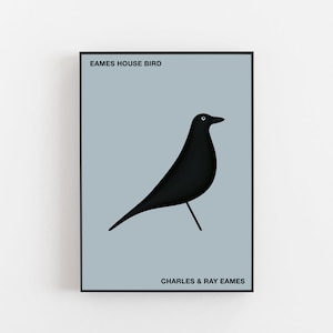 Vitra blackbird, Eames Vitra blackbird, Bauhaus poster, Charles Ray Eames, design poster, midcentury furniture, architecture poster