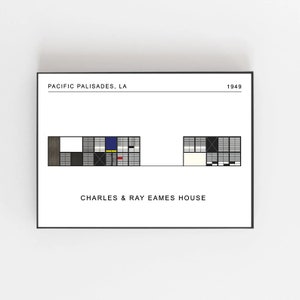 Eames house poster, Eames house print, Eames Blackbird, California print, Los Angeles print