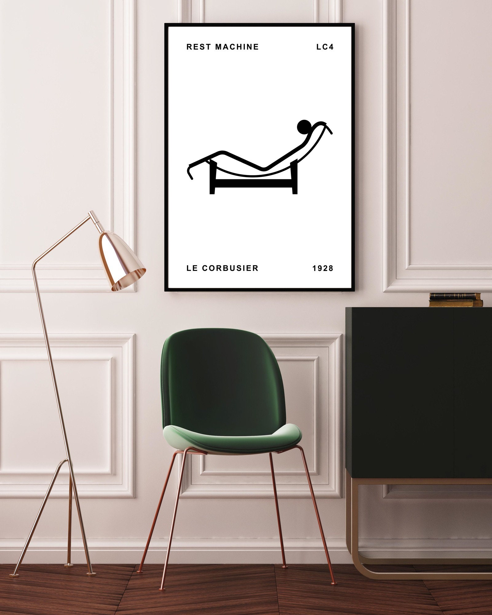 Le Corbusier Poster, LC4 Chair Poster, Bauhaus Poster