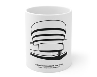 Frank Lloyd Wright mug, Guggenheim NYC print, New York City, Love sign, Famous love sign, nyc sign, NYC mug, Guggenheim museum NYC mug