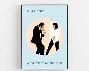 Pulp fiction poster, Quentin Tarantino poster, Uma Thurman poster, movie poster, tv poster, Pulp fiction movie poster, John Travolta poster