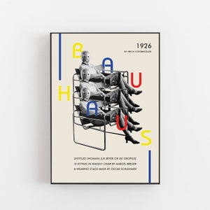 Ise Gropius, Oscar Schlemmer mask, design poster, Walter Gropius, Architecture vintage poster, wassily chair poster, Breuer Wassily chair image 3