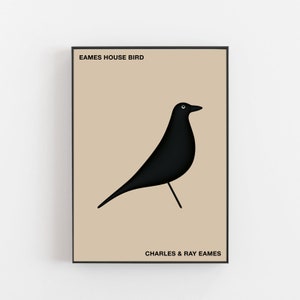 Vitra blackbird, Eames Vitra blackbird, Bauhaus poster, Charles Ray Eames, design poster, midcentury furniture, architecture poster