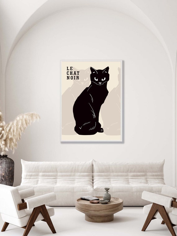 ル シャ ノワール ポスター、ヴィンテージ黒猫ポスター、ル シャ