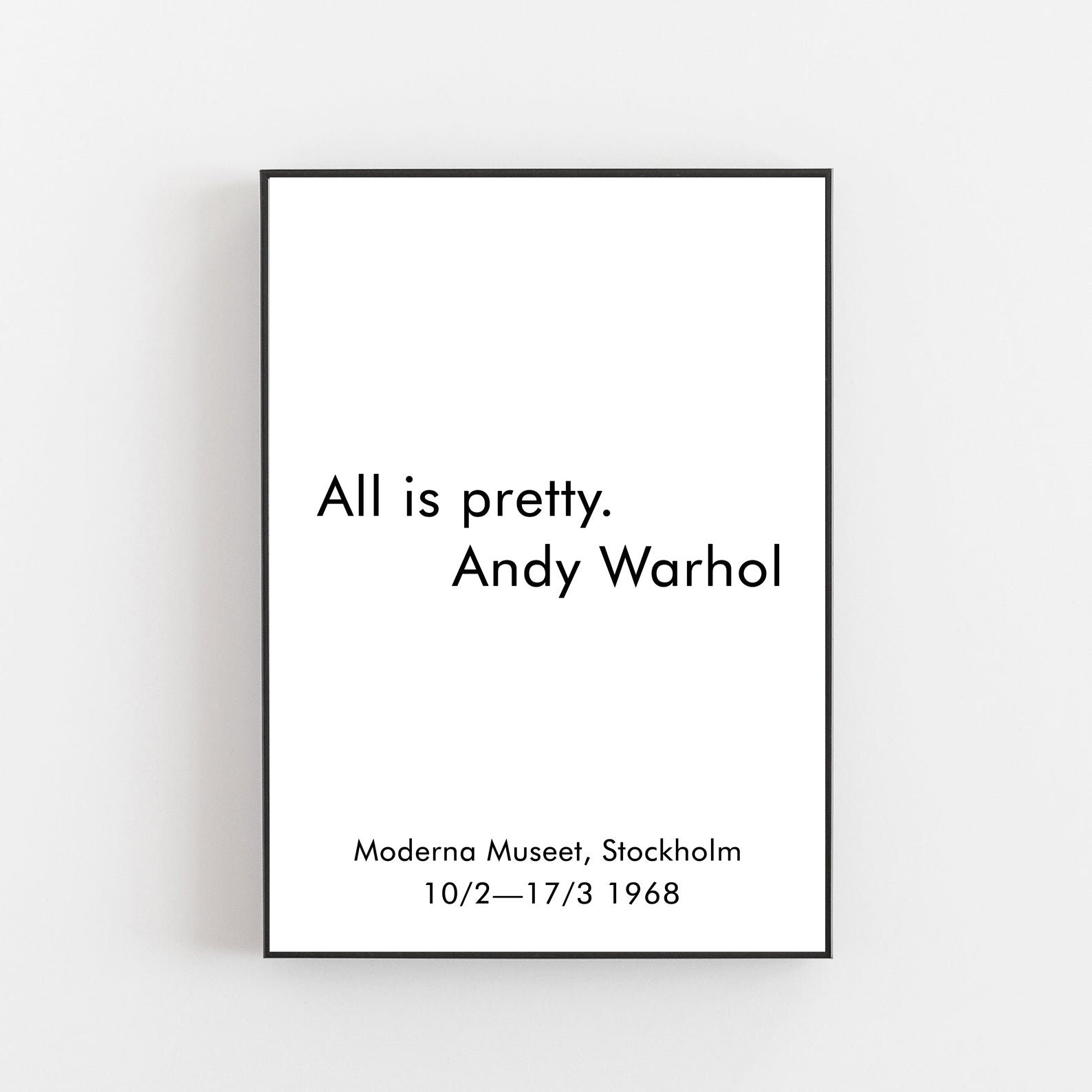 Warhol Poster Andy Warhol Print All is Pretty Warhol Etsy
