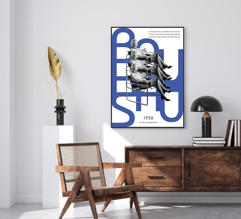 Ise Gropius, Oscar Schlemmer mask, design poster, Walter Gropius, Architecture vintage poster, wassily chair poster, Breuer Wassily chair image 7