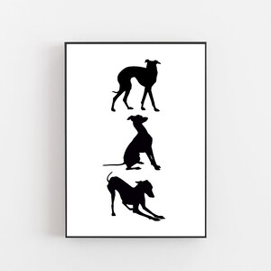 Poster con levriero italiano, regalo con levriero italiano, regalo per il proprietario del cane, poster personalizzato con levriero italiano, DOWNLOAD DIGITALE, poster con whippet immagine 3