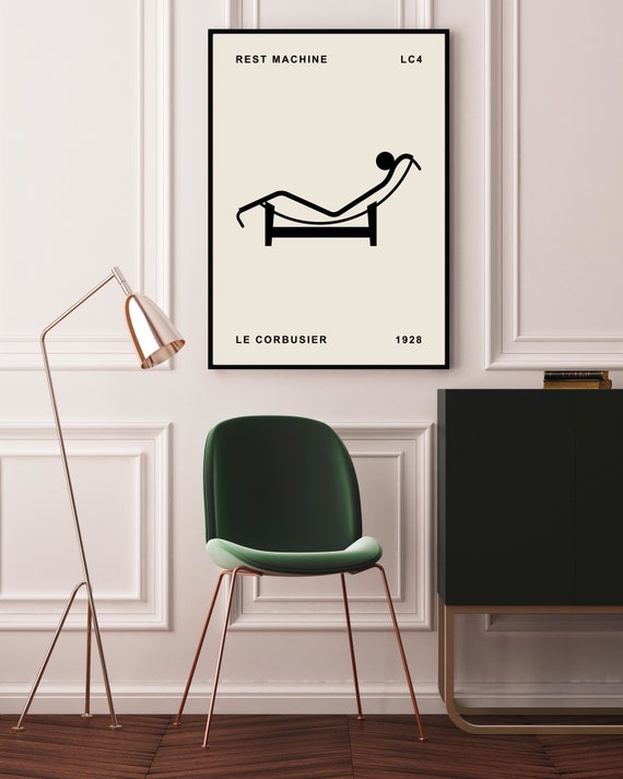 Le Corbusier Poster, LC4 Chair Poster, Bauhaus Poster