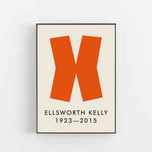 Ellsworth Kelly poster, abstract geometric poster, art poster, NYC poster, design poster, midcentury furniture, contemporary art poster