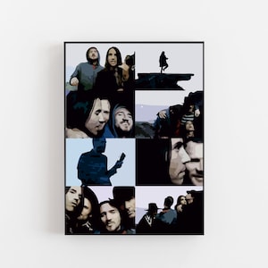 Red Hot Chili Peppers poster, RHCP poster, RHCP print, Red Hot Chili Pepper print, Anthony Kiedis poster, John Frusciante poster, RHCP art