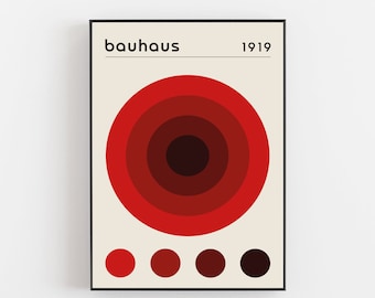Bauhaus poster, Bauhaus print, Bauhaus Exhibition Poster, Bauhaus Art Print