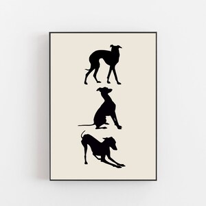 Poster con levriero italiano, regalo con levriero italiano, regalo per il proprietario del cane, poster personalizzato con levriero italiano, DOWNLOAD DIGITALE, poster con whippet immagine 1