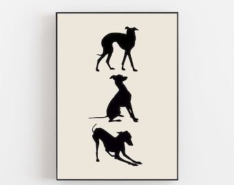 Italian greyhound poster, italian greyhound gift, gift dog owner, italian greyhound custom poster, DIGITAL DOWNLOAD, whippet poster