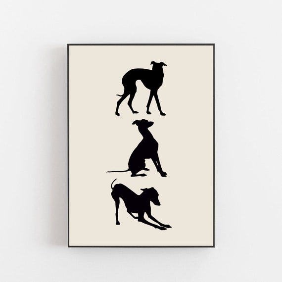 Italian greyhound poster, italian greyhound gift, gift dog owner, italian greyhound custom poster, DIGITAL DOWNLOAD, whippet poster