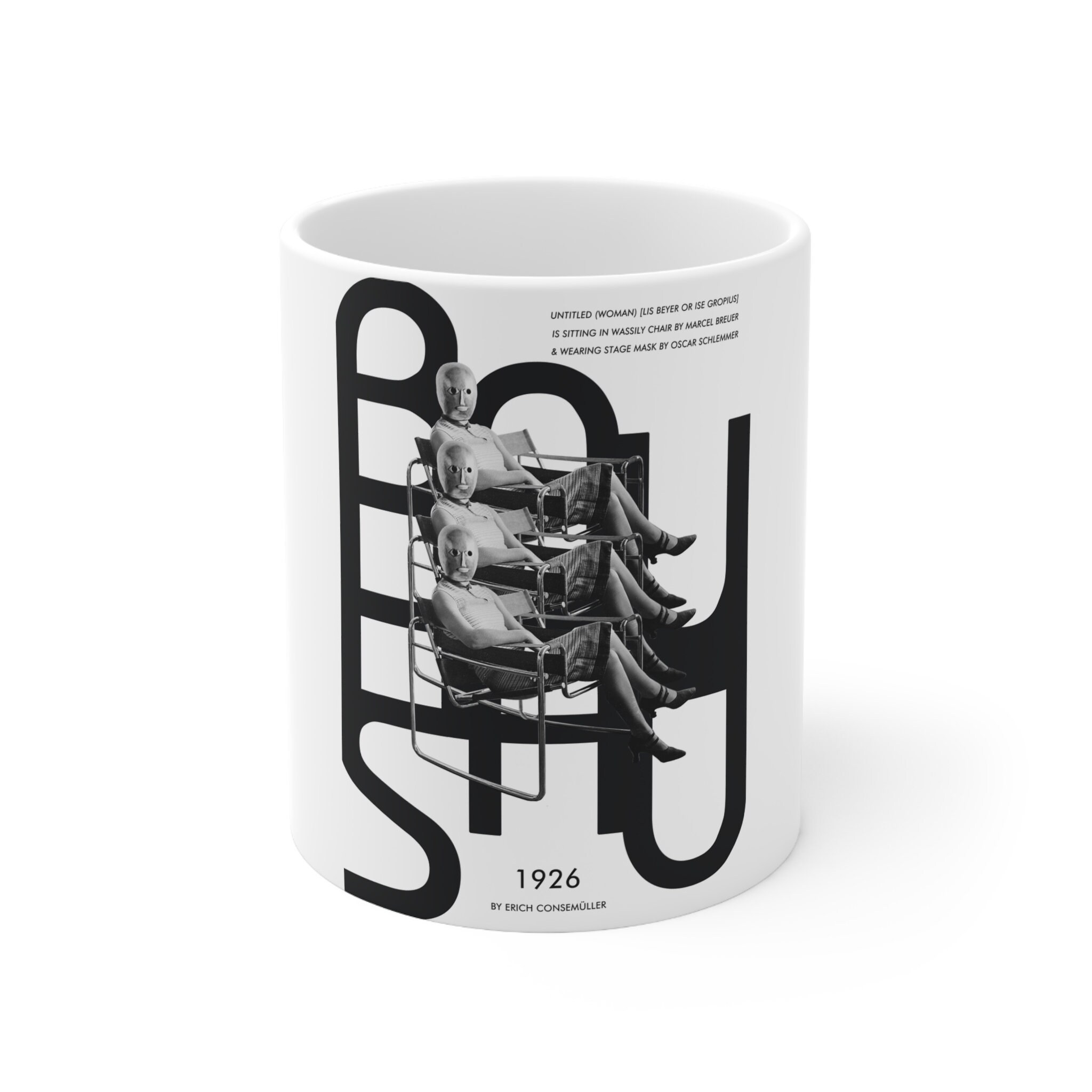 Bauhaus architecture mug, Ise Gropius mug, Bauhaus mug gift, Le Corbusier mug, designer mug, architecture mug, minimalist Ceramic Mug 11oz