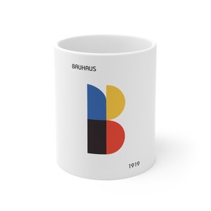 Bauhaus architecture mug, Bauhaus present, Bauhaus gift, Le Corbusier mug, designer mug, architecture mug, minimalist Ceramic Mug 11oz
