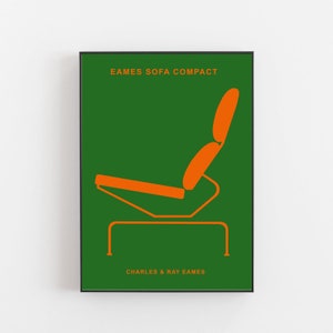 Eames sofa Compact poster, Print Alvar Aalto, Midcentury Modern Poster, Scandinavian design poster, Jacobsen Chair print, Le Corbusier art