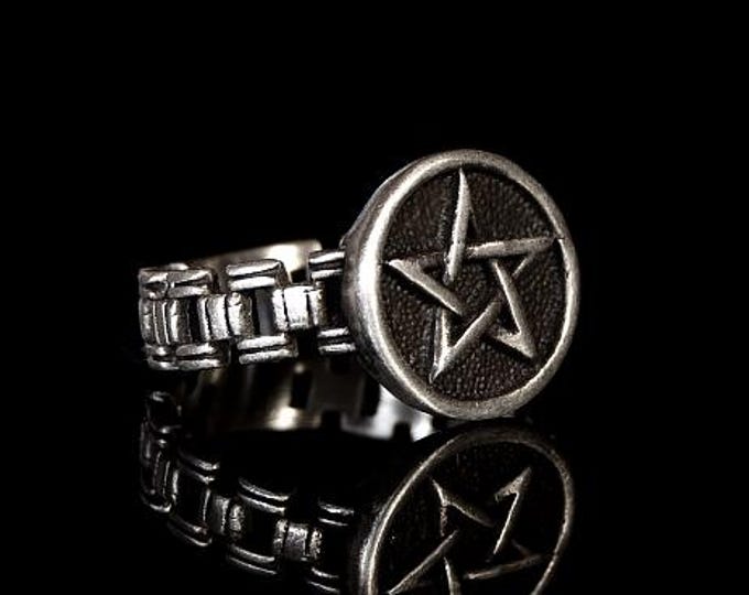 Star Silver Ring Gift Ideas Punk Rings Comfort Fit Statement Star Ring Handmade Star Jewelry Unisex Star Ring