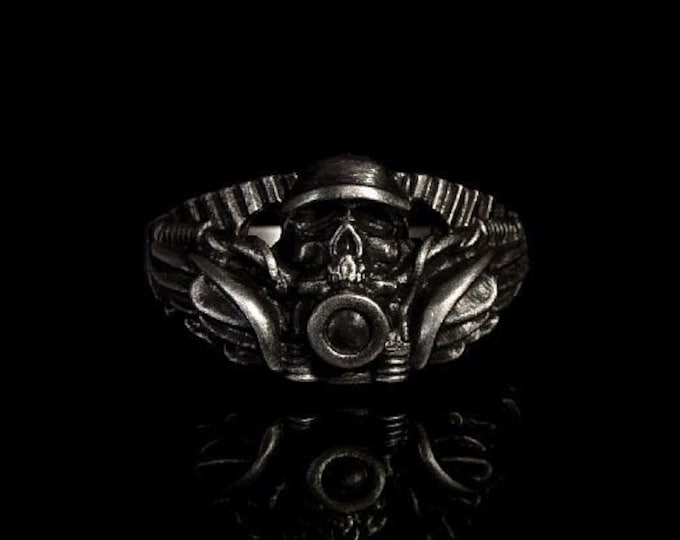 Silver Biker Ring, Motorcyclist Ring, Easyrider Ring, Motorbike Silver Ring, Wings, Freebird, Bikers Silver Ring, Easy Rider Silver Ring