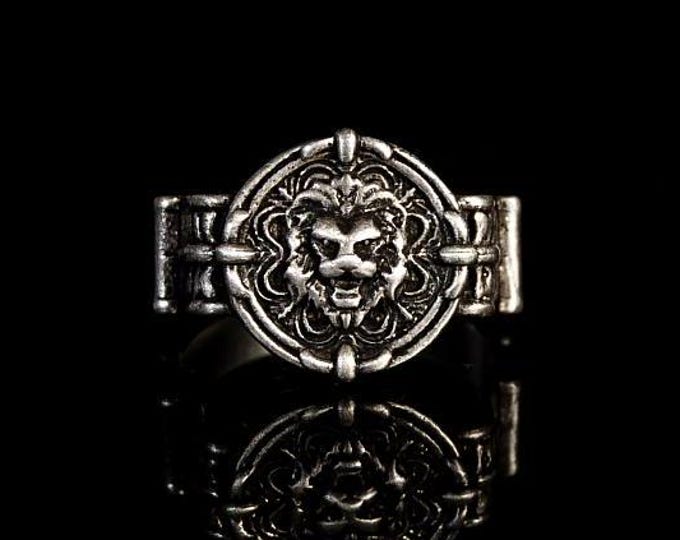 Lion Silver Band Ring Handmade Lion Ring Silver 925 Sterling King of Jungle Singet Ring Lion Head Lion Lovers Gift for Him