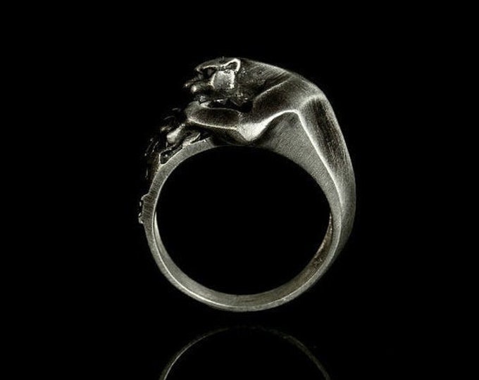 Silver Panther Ring, Panther Claws, Ruby Crystal Panther, Ruby Panther, Animal Theme Ring, Silver Ring, Men Accessories, Panther Ring