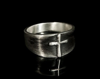 Orthodox Silver Cross Ring, Catholic Silver Cross Ring, Orthodox Ring, Men Gift, Religion Gift, Religion Cross Ring, Religious Silver Ring,
