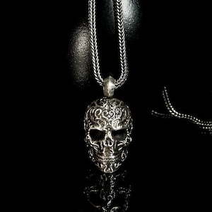 Silver Skull Pendant, OldSchool Skull Pendant, Stylish Pendant, Oldschool Style Skull, Easy Rider Pendant, Vintage Style Skull, Retro Skull
