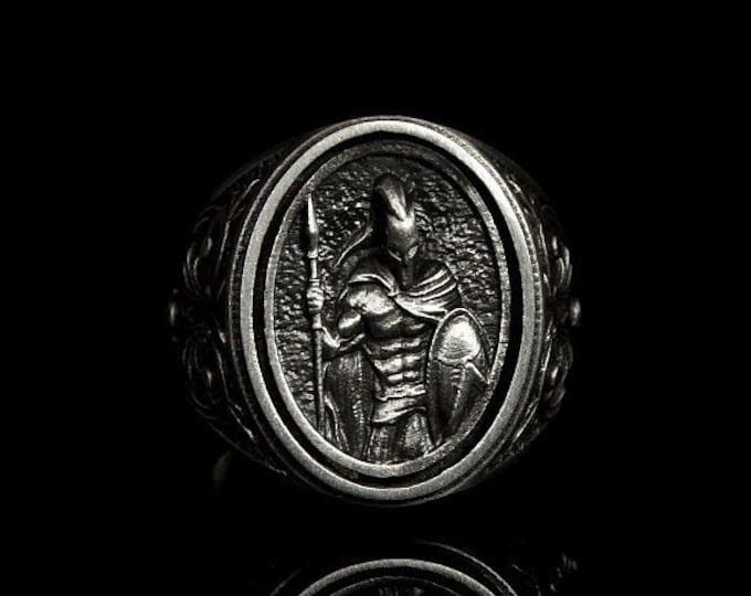Leonidas Spartan Silver Mens Ring Lacedemonians Greek History Greek Spartan Warriors Greek Silver Ring Leonidas The Spartan Gift