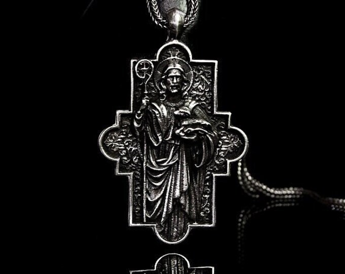 Jesus Christ Silver Pendant Jesus Shepherd Jesus Detailed Pendant Relegious Gift Ideas The Shepherd and the Ship