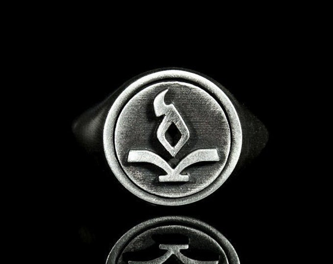 Silver Band Ring Mage Role Emblem Ring Silver League Inspired Jewellery League of Legends Mage Gaming Gift for Gamers