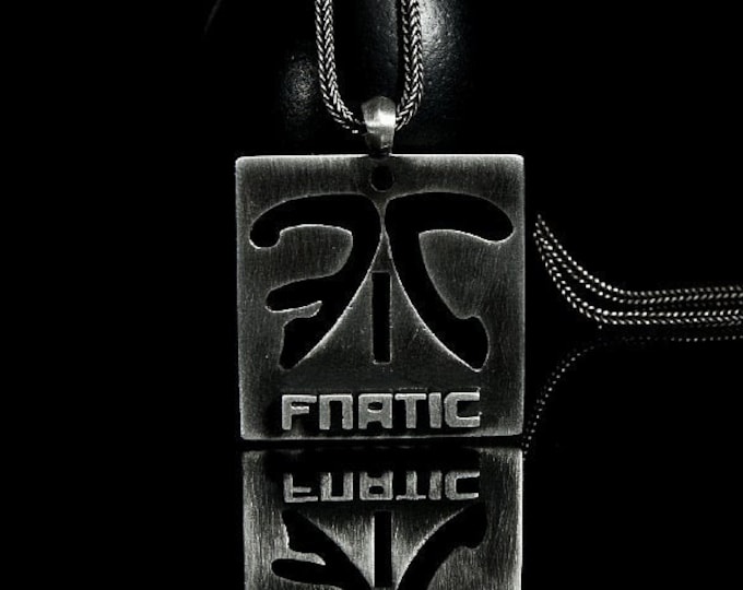 Fnatic Team Logo, Handmade Logo Inspired By Fnatic, E-Sports Team Pendant, Fnatic Pendant Silver, Silver E-Sports Accessoreies, Gamers