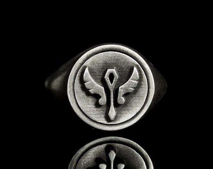 Silver Band Ring Support Emblem Ring Silver League Inspired Jewellery League of Legends Supports Gaming Gift for Gamers Support Duo