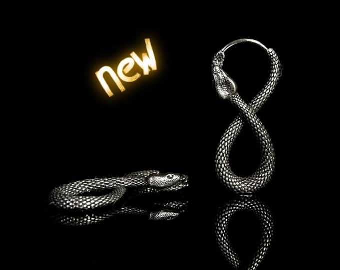 Snakes Handmade Sterling Silver925  Earrings: Unisex Jewelry