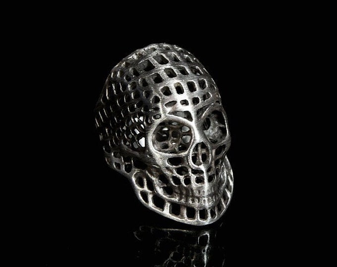 Silver Skull Ring, Skull Ring, Skull Artwork, Oxidized Silver Skull Ring, Stylish Skull Ring, Bikers Gift, Men Gift, Bikers Accessories