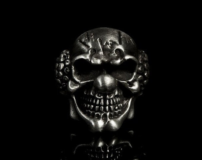 Clowns Silver Ring Laughter Paranoid Joker Face Silver Ring Joker Jewellery Clown Ring Paranoiac Laughter Jokers Laugh Clown Face On Ring