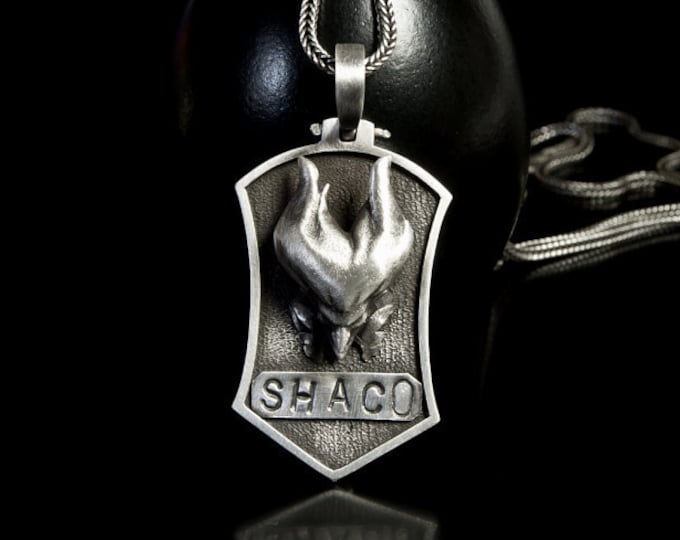 Shaco Pendant, Gamers Accessory, League of Legends Pendant, Shaco Silver Pendant, Shaco Champion Handmade, League Shaco Pendant, LoL Pendant
