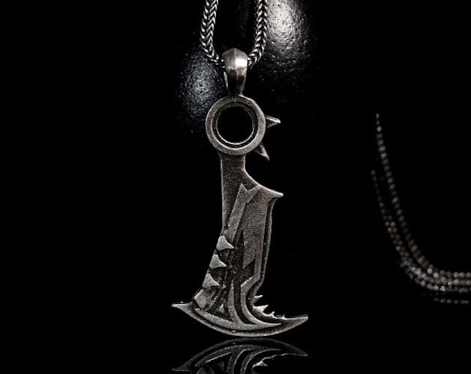 Draven Silver Weapon Pendant Draven Pendant Sterling Silver League Accessories  Champion League of Legends Gamers Accessories Main Adc Lol