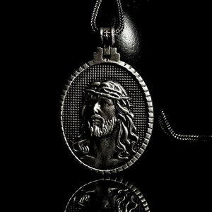 Jesus Christ Silver Pendant Christian Jesus Christ Pendant Silver Religious Pendant Gift Religion