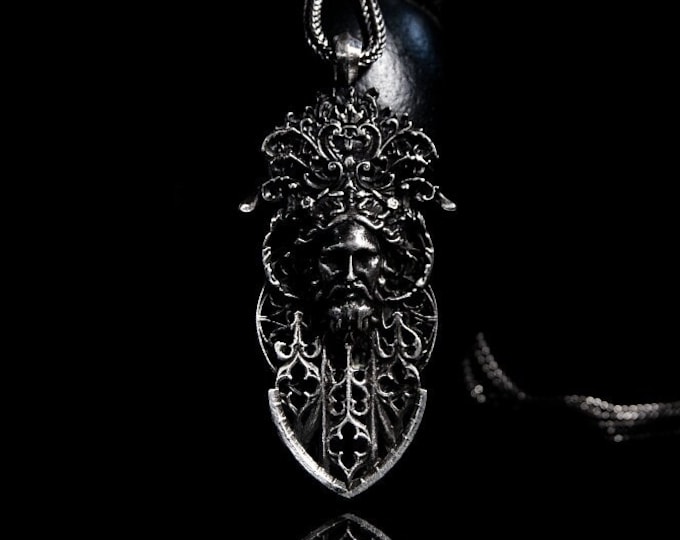 Jesus Silver Christ Face Jesus Crossed  Jesus Crucifixion Jesus Silver Pendant Religious Pendant Christian Silver Gift Jewellery Men Gift