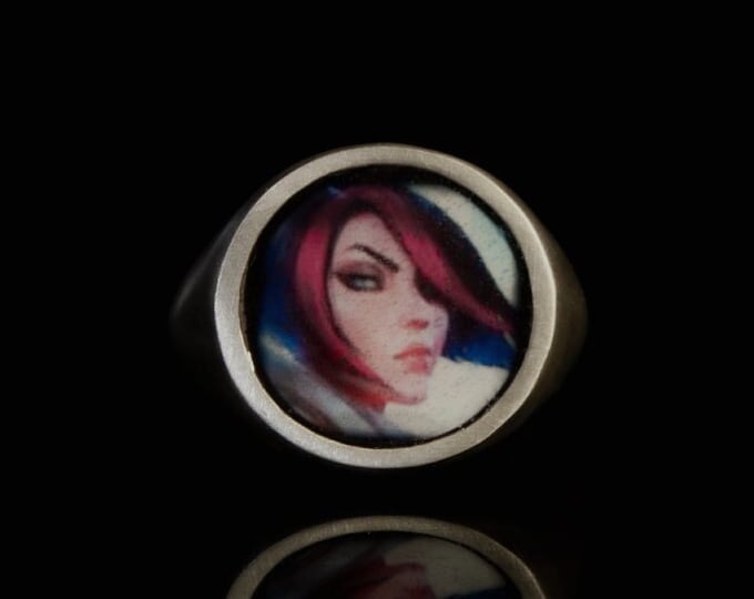 Custom Champion Silver Band Ring League of Legends Fiora Champions Sterling Silver Rings Gaming Accessories Gamer Gift League Jewellery