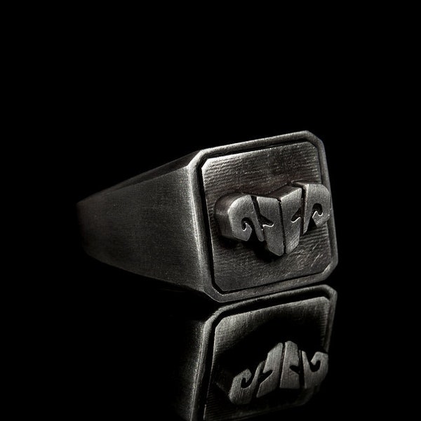 Braum Silver Ring Handmade League of Legends Champions Gift for Gamers Braums Shield Handmade Silver Ring Braums Moustache Gamers Accessoires