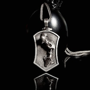 Zed Pendant, Gamers Accessory, League of Legends Pendant, Zed Silver Pendant, Zed Champion Handmade, League Zed Pendant, LoL Pendant