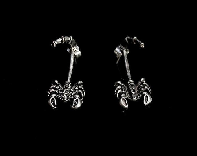 Scorpion Handmade Sterling Silver Earrings: Unisex Jewelry