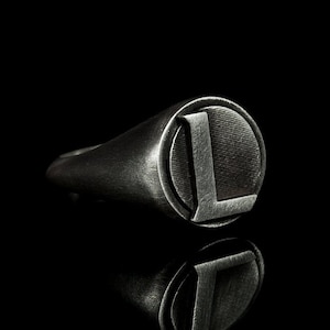 Silver League of Legends Logo Signet Ring LoL Inspired Gamer Accessories Gaming Rings Gamer Gifts Silver Band Ring Gift Ideas Silver Bands