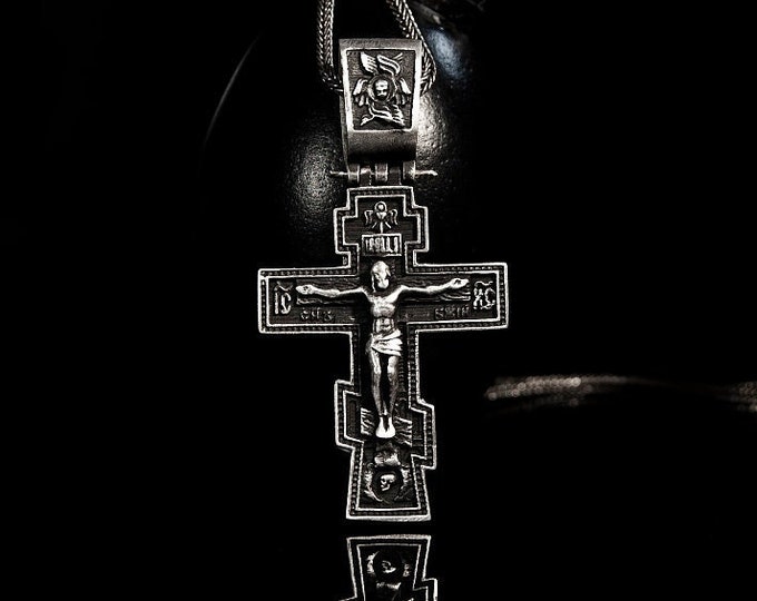 Jesus Silver Cross Pendant Handcrafted Religious Pendant Christianity Jesus Christ Necklace Cross Pendant Silver Crucifixion