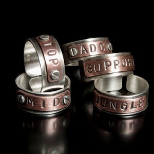 Gamers Accessories,LoL Jewellery, League of Legends Ring, League of Legends, Silver Ring, Stamped Ring, Support Ring, Laners,League Gift