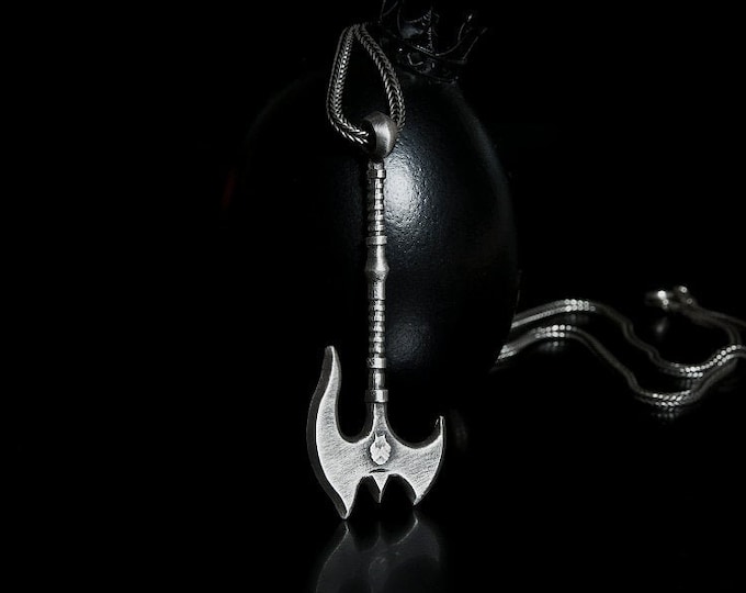 Darius Axe Pendant, Darius Silver Axe Pendant, Gamers Accessory, League Darius, League of Legends Pendant, LoL Pendant, Darius Pendant