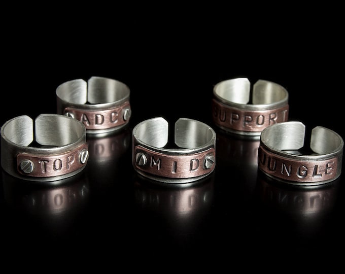 League of Legends Ring, League of Legends, Silver Ring, Gamers Accessories, Stamped Ring, LoL Jewellery, Support Ring, Laners,League Gift
